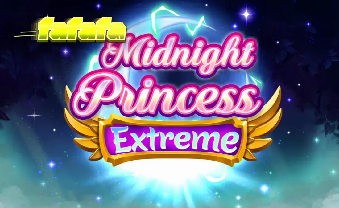 Tampilan visual tiga putri prajurit dalam slot Midnight Princess Extreme dengan latar belakang kosmik neon.